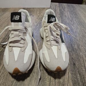 New Balance Women's Cream and White Sneakers